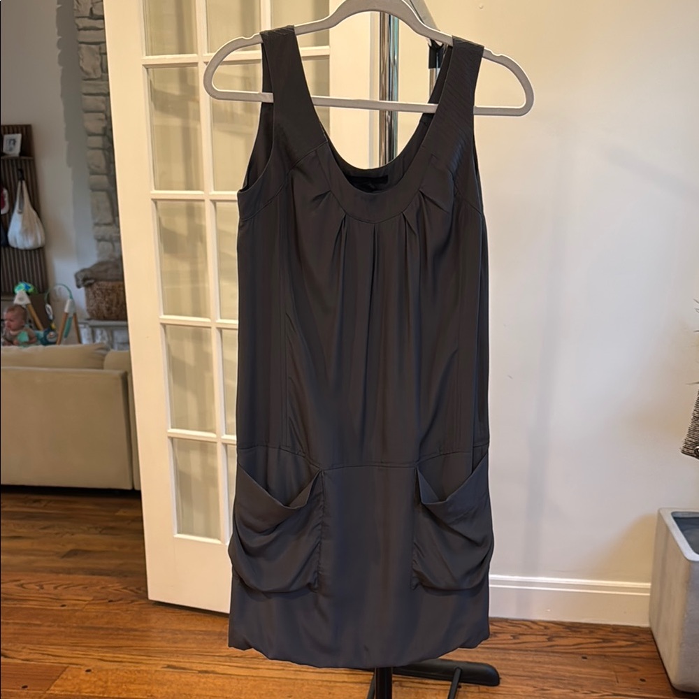 Kenneth Cole Gray Sleeveless Scoop Neck Sundress